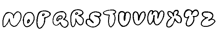 General Collection Bubblehouse Font UPPERCASE