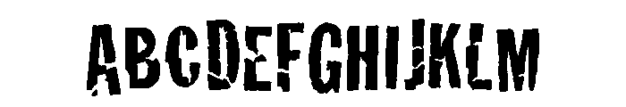 General Collection Crackhouse Font UPPERCASE