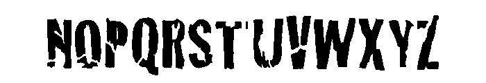 General Collection Crackhouse Font UPPERCASE
