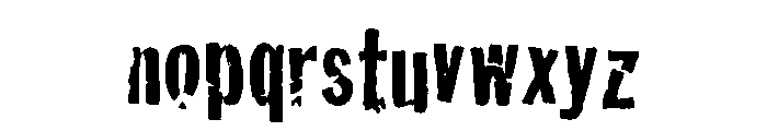 General Collection Crackhouse Font LOWERCASE