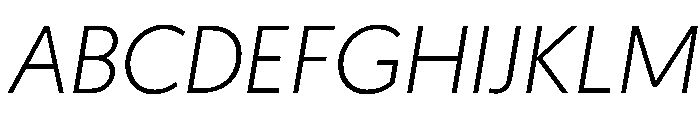 Geomanist LightItalic Font UPPERCASE