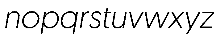 Geomanist LightItalic Font LOWERCASE