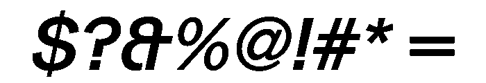Gerstner Programm MediumItalic Font OTHER CHARS