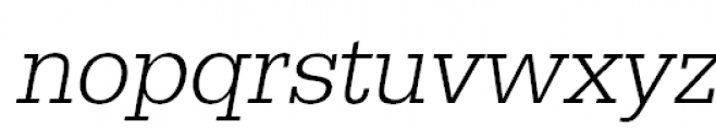 GeomSlabSerif Light Oblique Font LOWERCASE