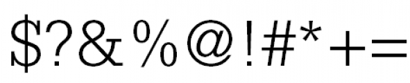 GeomSlabSerif Light Font OTHER CHARS