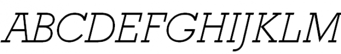 Geometric Slabserif 712 Light Italic Font UPPERCASE