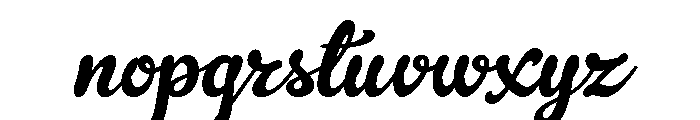Gelato Script Regular Font LOWERCASE