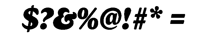 Gelica Black Italic Font OTHER CHARS