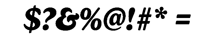 Gelica Bold Italic Font OTHER CHARS