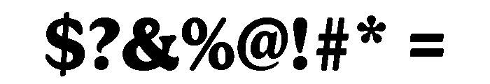Gelica Bold Font OTHER CHARS