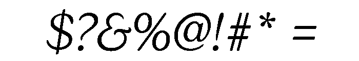 Gelica Extra Light Italic Font OTHER CHARS