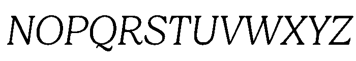 Gelica Extra Light Italic Font UPPERCASE