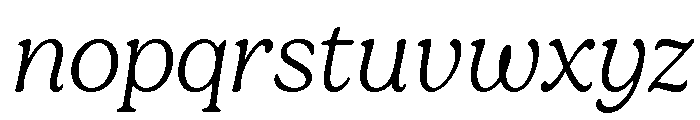 Gelica Extra Light Italic Font LOWERCASE