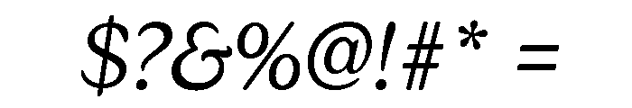 Gelica Light Italic Font OTHER CHARS