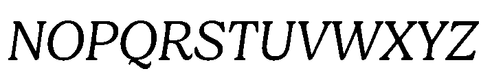 Gelica Light Italic Font UPPERCASE