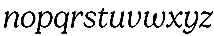 Gelica Light Italic Font LOWERCASE
