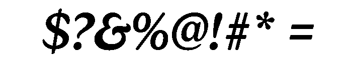 Gelica Medium Italic Font OTHER CHARS