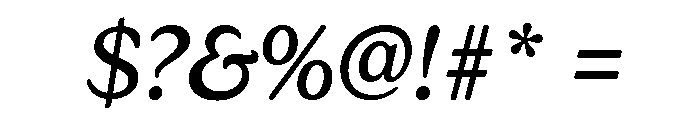 Gelica Regular Italic Font OTHER CHARS