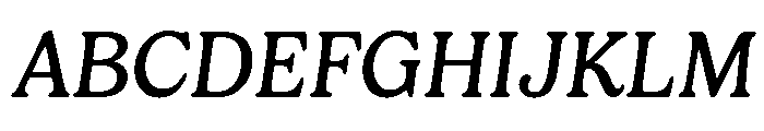 Gelica Regular Italic Font UPPERCASE