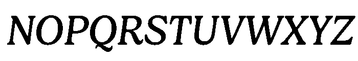 Gelica Regular Italic Font UPPERCASE