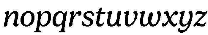 Gelica Regular Italic Font LOWERCASE