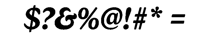 Gelica Semi Bold Italic Font OTHER CHARS