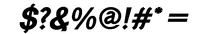 Generation Gothic Bold Italic Font OTHER CHARS