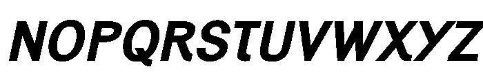 Generation Gothic Bold Italic Font UPPERCASE