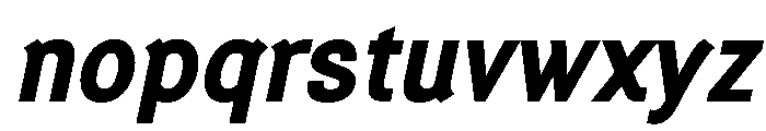 Generation Gothic Bold Italic Font LOWERCASE