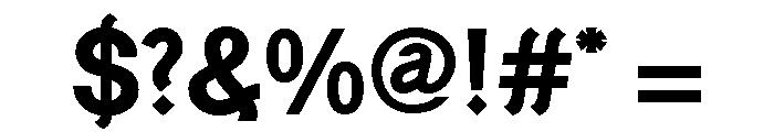 Generation Gothic Bold Font OTHER CHARS