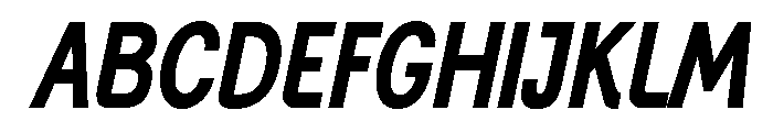 Generation Gothic Condensed Bold Italic Font UPPERCASE