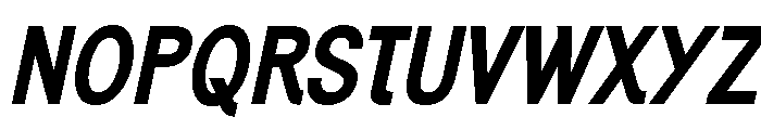 Generation Gothic Condensed Bold Italic Font UPPERCASE