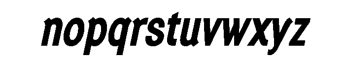 Generation Gothic Condensed Bold Italic Font LOWERCASE