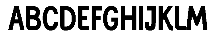 Generation Gothic Condensed Bold Font UPPERCASE