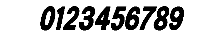 Generation Gothic Condensed Extra Bold Italic Font OTHER CHARS