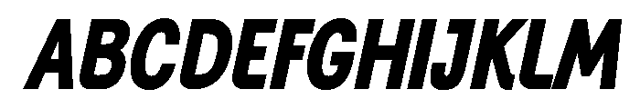 Generation Gothic Condensed Extra Bold Italic Font UPPERCASE