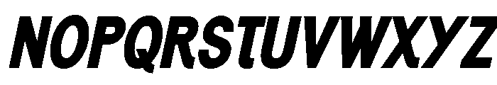 Generation Gothic Condensed Extra Bold Italic Font UPPERCASE