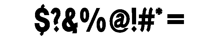 Generation Gothic Condensed Extra Bold Font OTHER CHARS
