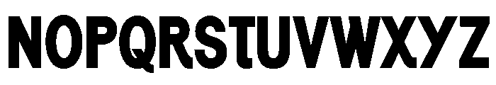Generation Gothic Condensed Extra Bold Font UPPERCASE