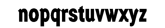 Generation Gothic Condensed Extra Bold Font LOWERCASE