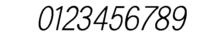 Generation Gothic Condensed Light Italic Font OTHER CHARS