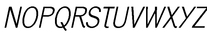 Generation Gothic Condensed Light Italic Font UPPERCASE