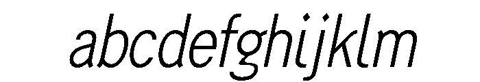 Generation Gothic Condensed Light Italic FONT