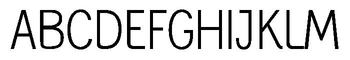 Generation Gothic Condensed Light Font UPPERCASE