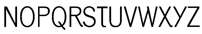 Generation Gothic Condensed Light Font UPPERCASE