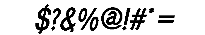 Generation Gothic Condensed Medium Italic Font OTHER CHARS