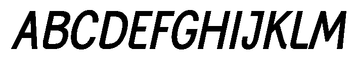 Generation Gothic Condensed Medium Italic Font UPPERCASE