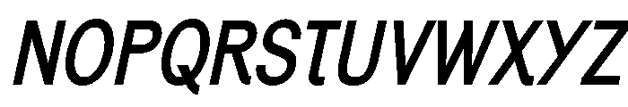 Generation Gothic Condensed Medium Italic Font UPPERCASE