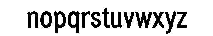 Generation Gothic Condensed Medium Font LOWERCASE
