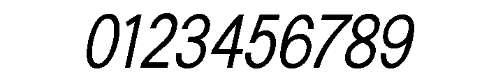 Generation Gothic Condensed Regular Italic Font OTHER CHARS